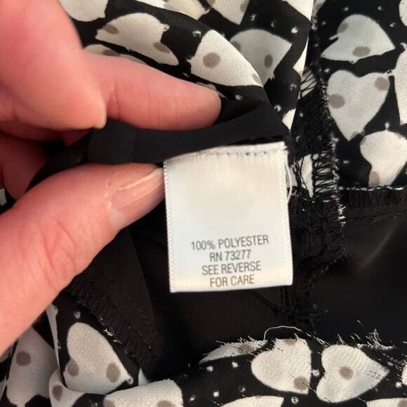 Disney Alice Through The Looking Glass Colleen Atwood Heart Blouse Sz Large - Picture 5 of 8